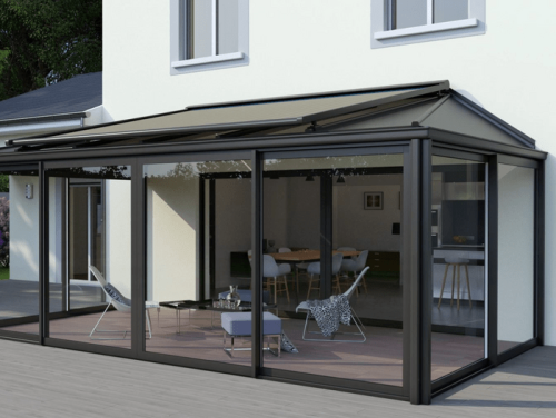 store exterieur de veranda en toile