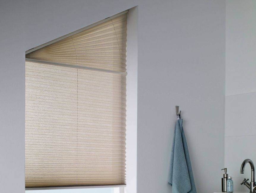 store trapeze tamisant beige