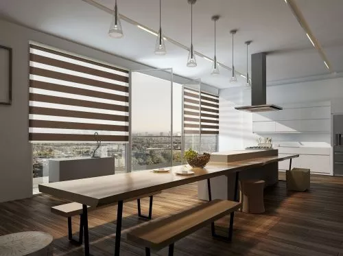 store enrouleur tissu jour nuit interieur salle a manger