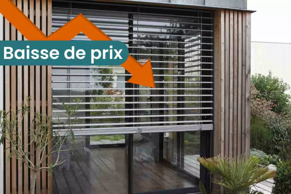 brise soleil orientable gris aluminium