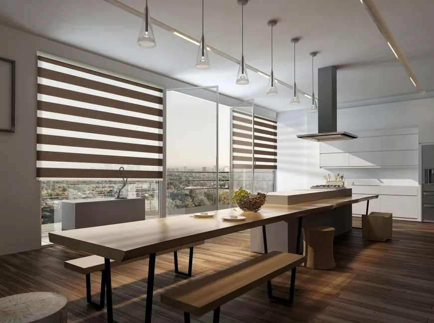 store enrouleur tissu jour nuit interieur salle a manger