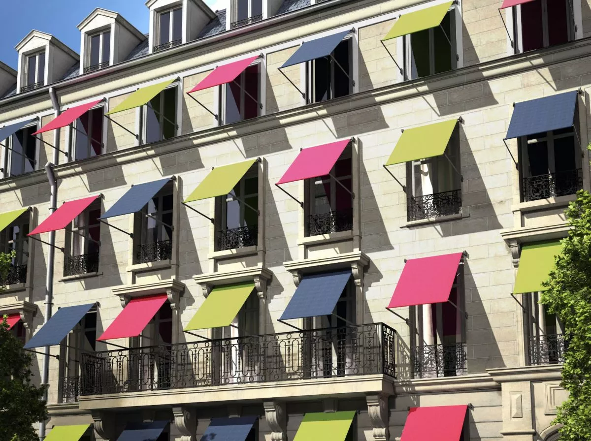 store  à projection extérieur pour fenêtre