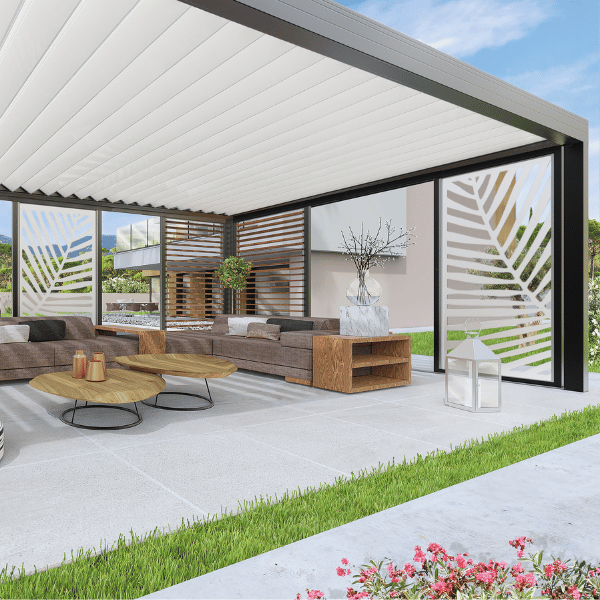 pergola biodesign personnalisable et idéale pour les grandes terrasses