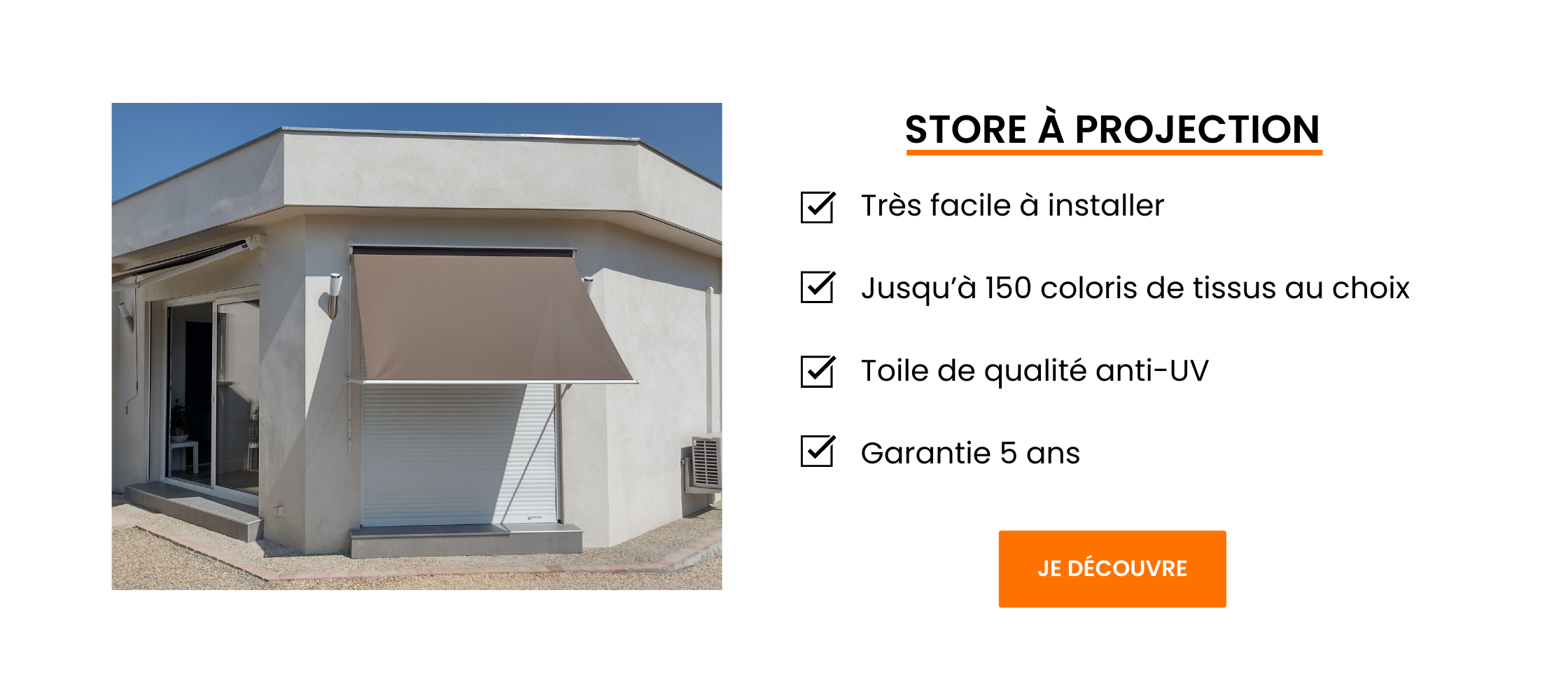 Bannière store à projection