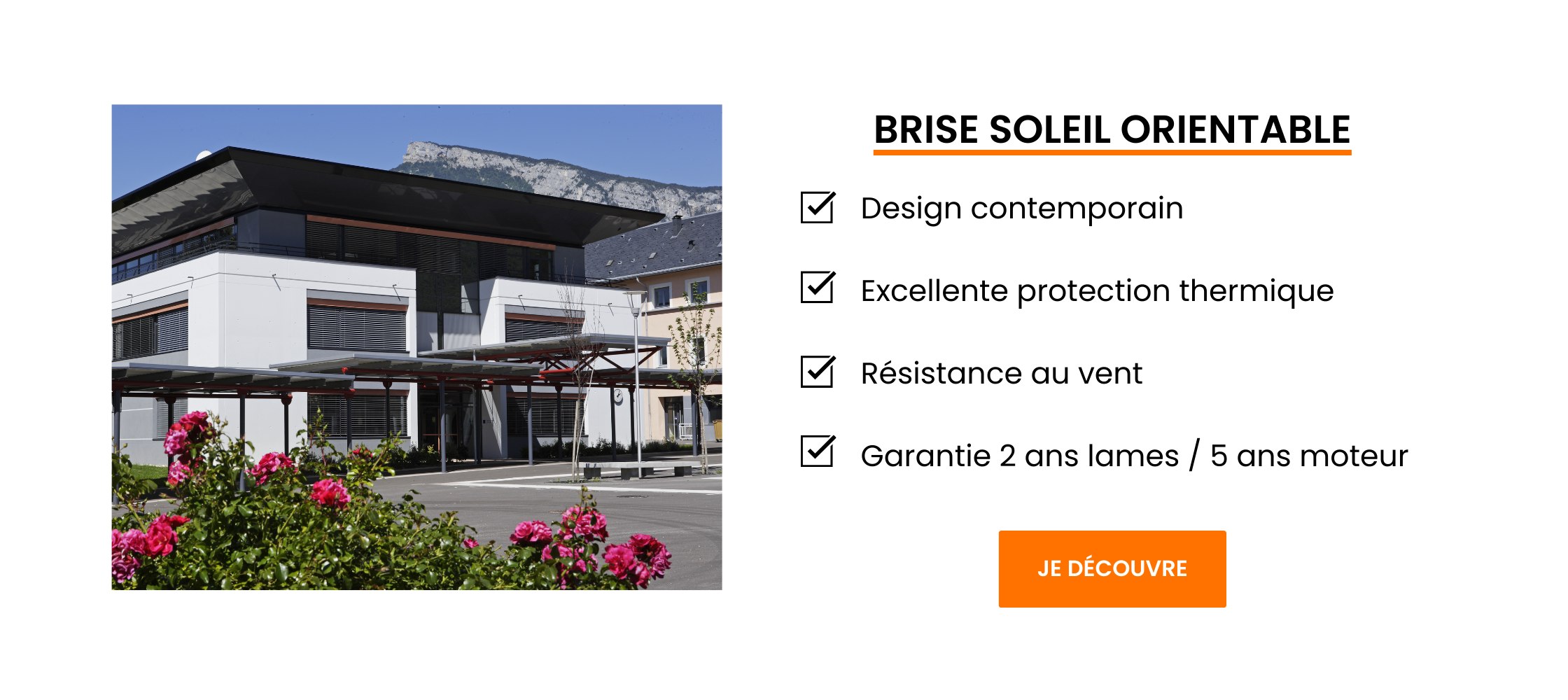 Bannière Brise soleil orientable