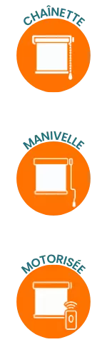 Types de manœuvres pour un store enrouleur