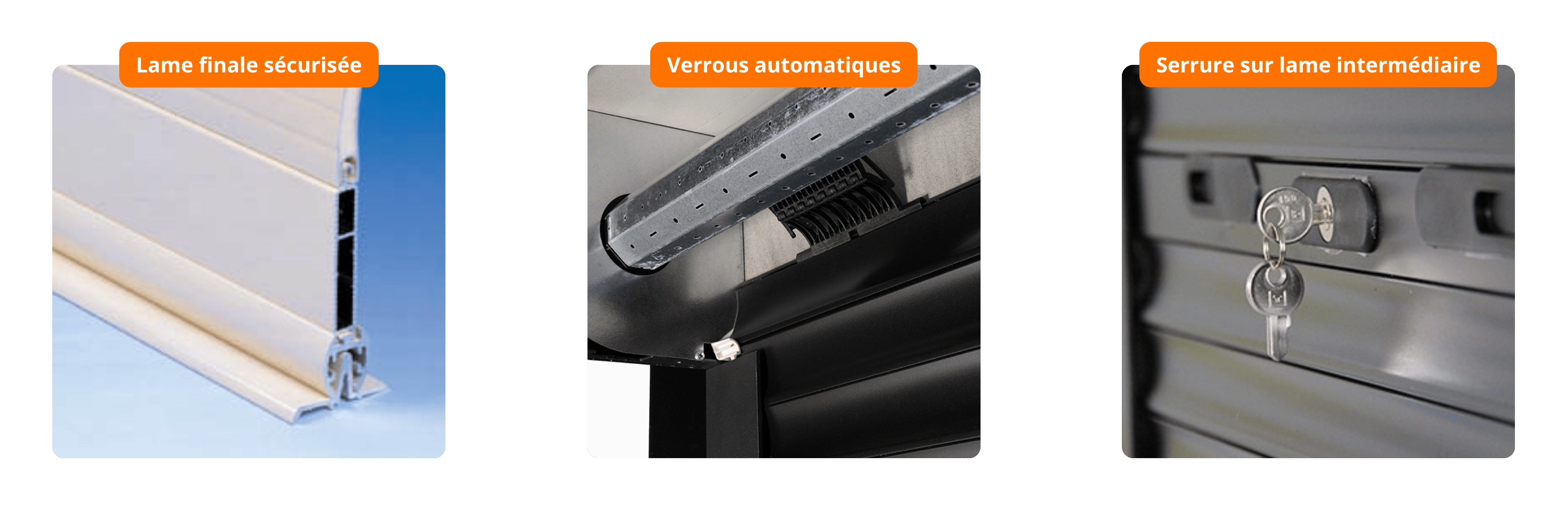 Volet roulant avec lames renforcées anti-effraction. Les lames en aluminium injecté ou extrudé apportent une haute résistance à la tentative d’intrusion, tout en assurant une excellente isolation thermique. Idéal pour sécuriser les fenêtres et baies vitré